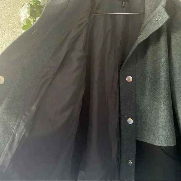 SOLD Rafaella Plus Size Black & Gray Color Block Outerwear Coat - Picture 3 of 9